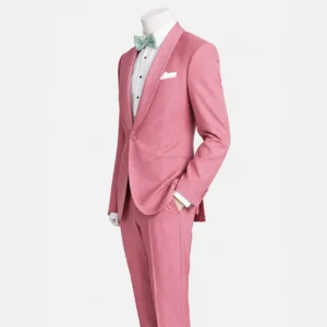 2 Piece Wedding Rose Pink Suit