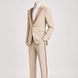 2 piece Wedding Beige Tuxedo