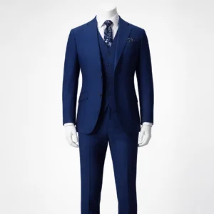 3 Piece Slim Fit Royal Blue Suit