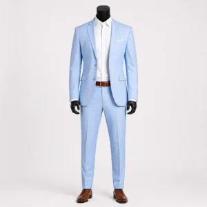 Formal Two Piece Sky Blue Suit