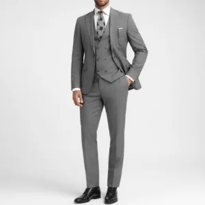 Men Premium 3 Piece Grey Suit