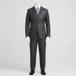 Men Three Piece Charcoal Suit