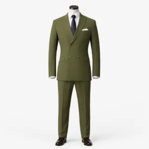 Slim Fit 2 Piece Olive Green Suit